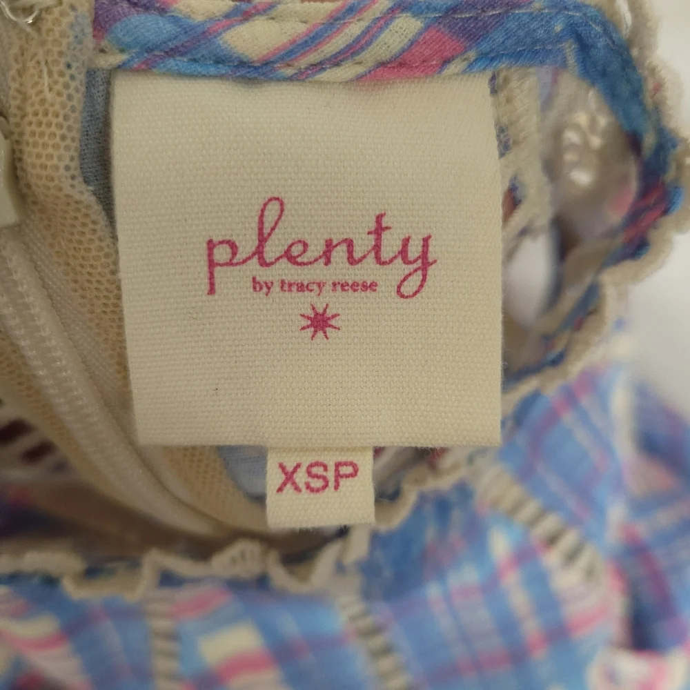 Anthropologie Plenty by Tracy Reese Plaid Ruffle Flower Mini Dress, size xsp. - Picture 14 of 16